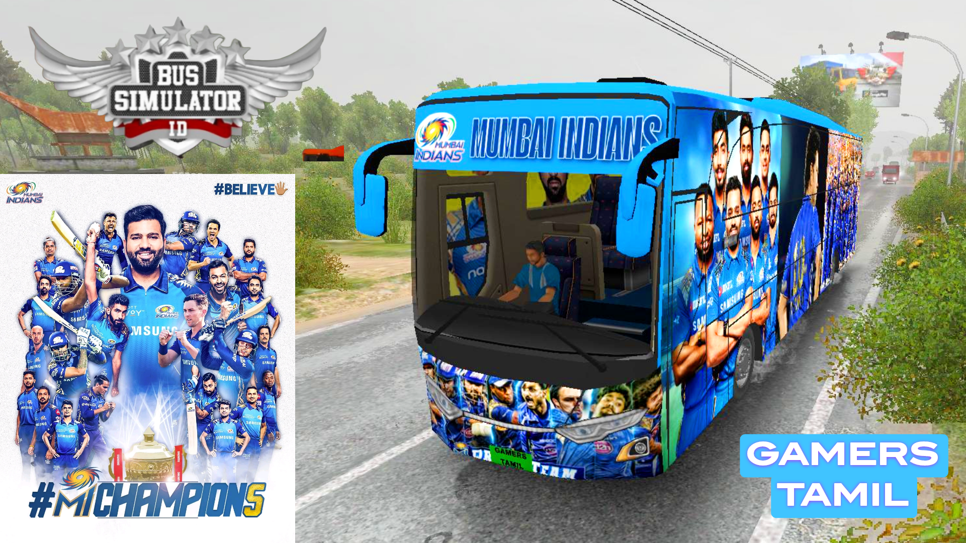 Mumbai Indians Bus Skin Download